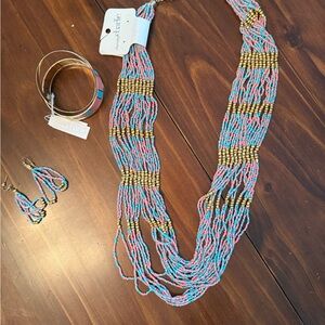 Charming Charlie Multicolor Beaded Necklace Set